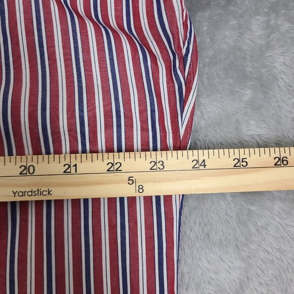Polo Ralph Lauren Button Up Mens Red Blue White Curham Long Sleeve Sz 16.5 32/33 - Picture 5 of 5